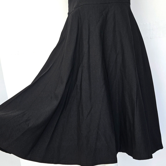 Unique & Classic Women's Black Retro Corset Bustier Swing Dress size L - Picture 10 of 16